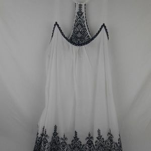 n Bloom Jonquil Blue Embroidered Cami White Blue